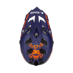 CASCO LS2 MX700 SUBVERTER CARGO AZUL/NARANJA MATE - MotosKart