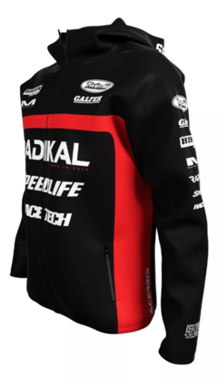 CAMPERA ROMPEVIENTO RACE NEGRO RADIKAL MOTOCROSS/ATV - comprar online