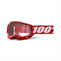 ANTIPARRA 100% ACCURI 2 ENDURO RED - CLEAR DUAL LENS