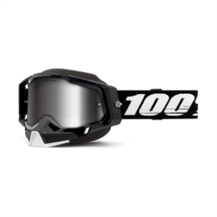 ANTIPARRA 100% RACECRAFT 2 SNOWMOBILE - SKI/ SNOWBOARD - BLACK - MIRROR SILVER LENS