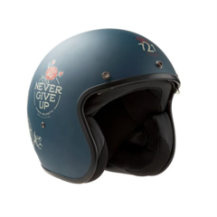 CASCO HAWK 721 NEVER GIVE UP AZUL MATE - comprar online