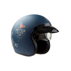 CASCO HAWK 721 NEVER GIVE UP AZUL MATE