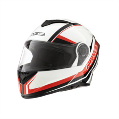 CASCO MAC 908 STROKE NEGRO GRIS ROJO