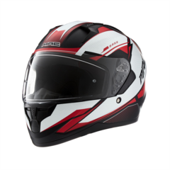 CASCO MAC BASS FFM67 ZEPELIN MATT BLANCO/ROJO/NEGRO