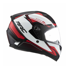 CASCO MAC BASS FFM67 ZEPELIN MATT BLANCO/ROJO/NEGRO - comprar online