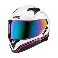 CASCO MAC FF825 AMY LTDA WHITE/PINK GLOSS + PINK VISOR