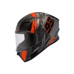 CASCO STELLAR SWANK GRIS MATE/NARANJA/NEGRO