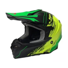 CASCO CROSS AVX FS 607 VERDE AMARILLO NEGRO