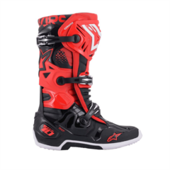 BOTAS ALPINESTARS TECH 10 NEGRO Y ROJO en internet