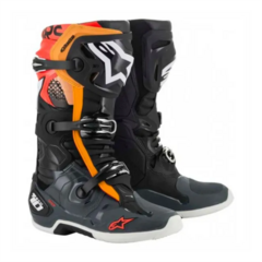 BOTAS ALPINESTARS TECH 10 -BLACK GREY ORANGE FLUO