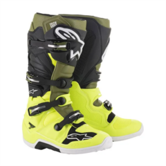 BOTAS ALPINESTARS TECH 7 AMARILLO FLÚO VERDE MILITAR NEGRO