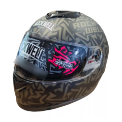 CASCO INTEGRAL ROCKWELL 929 ZOMBIE PLAIN DORADO MET/NEGRO MATE