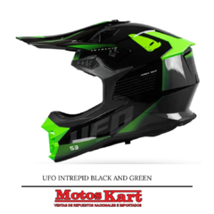 CASCO UFO INTREPID BLACK AND GREEN - comprar online