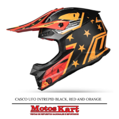 CASCO UFO INTREPID BLACK, RED AND ORANGE en internet