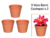 VASO BARRO CERÂMICO CACHEPOT N.2 JARDIM E FLORES Kit3un Loja Minu