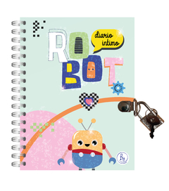 DIARIO C/CANDADO 13X18 100 PAGINAS SHINE ROBOTS [1049N]