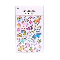 STICKER UNICORNIO C/BRILLO 22X15CM [25608] - NoraGus