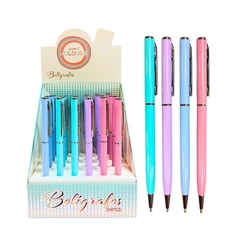 BOLIGRAFO METAL COLOR PASTEL C/CLIP [27017] - comprar online