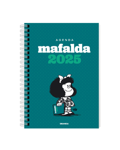 AGENDA MAFALDA 2025 13,5X19,3 SV ANILLADA COLUMNA VERDE [544346-25]