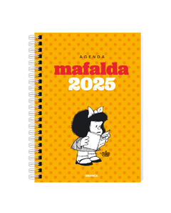 AGENDA MAFALDA 2025 13,5X19,3 SV ANILLADA MODULOS AMARILLA [544353-25]