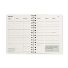 AGENDA NEUTRA 14X20 TD ANILLADA SV - VERDE 2025 [176632-25] - NoraGus