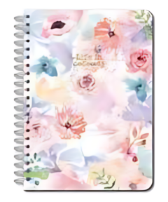 CUADERNO 15X21 SEMI FLEX RAYADO ACUARELA - FLORES [1083G]