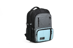 MOCHILA JACKIE CAUCHO COLORBLOCK ESPALDA 18" - GRAY, BLACK, FULLBLACK, BLUE [FS86]