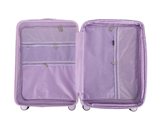 SET X3 VALIJA CALIFORNIA - PURPLE - 20" 24" 28" CANDADO CON CLAVE Y CIERRE ABS CERTIFICADO [L03PURPLE] - tienda online