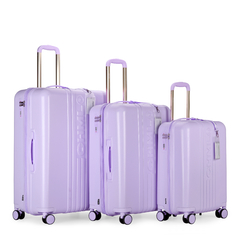 SET X3 VALIJA CALIFORNIA - PURPLE - 20" 24" 28" CANDADO CON CLAVE Y CIERRE ABS CERTIFICADO [L03PURPLE]