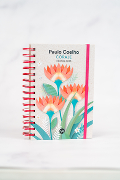 AGENDA PAULO COELHO 2025 - ANILLADA 13,5X20 DXP FLORES VERDE [VR2313-25]