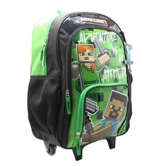 MOCHILA MINECRAFT 18" DE 23,5 L CON CARRO [MI215] - comprar online