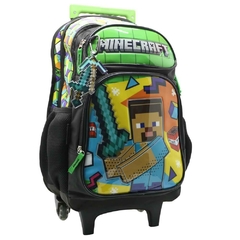 MOCHILA MINECRAFT 18" DE 23,5 L CON CARRO [MI216] - comprar online