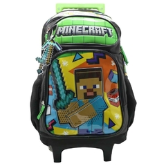 MOCHILA MINECRAFT 18" DE 23,5 L CON CARRO [MI216]