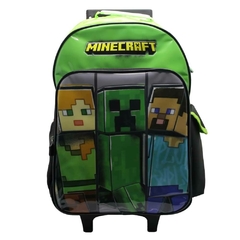 MOCHILA MINECRAFT 18" CON CARRO [MI311] - comprar online