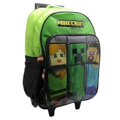 MOCHILA MINECRAFT 18" CON CARRO [MI311]