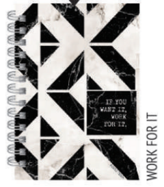 CUADERNO A5 - LISO 80 HJ. WORK FOR IT [PC971]