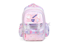 MOCHILA TRAMA MULTIBOLSILLO VELCRO ESPALDA 17" - BUNNY LIGHT PURPLE [TR139]