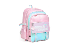 MOCHILA FANTASÍA SOLAPA GLITTER CONFETTI ESPALDA 17" - LIGHT PINK [TR153]