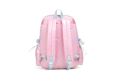 MOCHILA FANTASÍA SOLAPA GLITTER CONFETTI ESPALDA 17" - LIGHT PINK [TR153] en internet