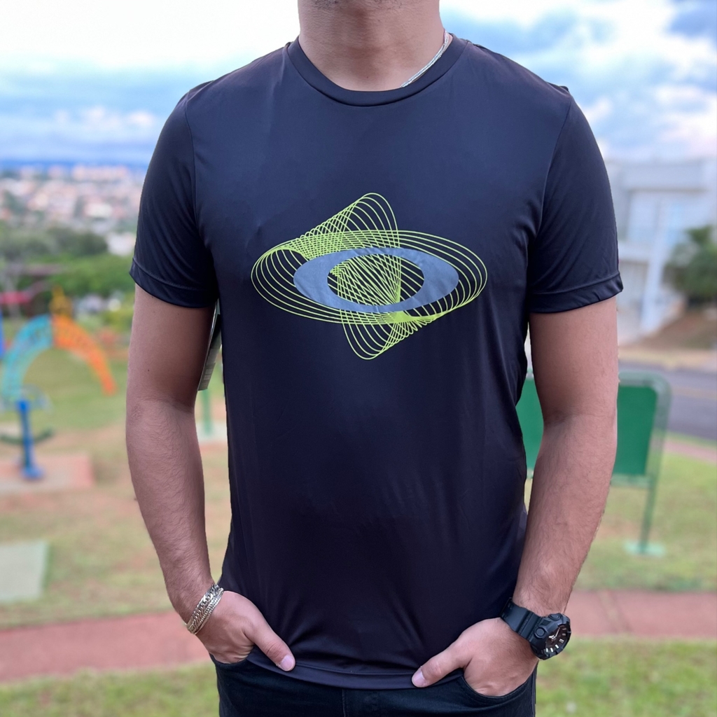 Camiseta Masculina Oakley Tee Ellipse Vermelha Logo Ellipse