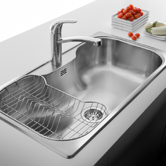 PILETA COCINA 304 LUXOR SI85 SATINADA STD CON ORIFICIO DOSIFICADOR JOHNSON - comprar online