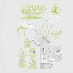 TENDER DE ROPA PLEGABLE 100% MATERIAL RECICLADO - SHAF - ERGOCLEAN - comprar online