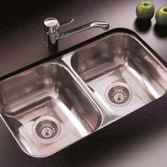 PILETA COCINA DOBLE 304 C 28/18 (59.8X34X18) JOHNSON - tienda online