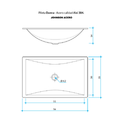 PILETA VANITORY DANNA (56X35X14) JOHNSON en internet