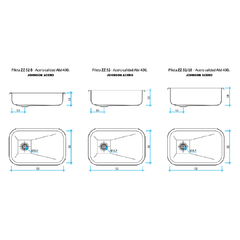 PILETA COCINA 430 ZZ 52/18 (52X32X18) JOHNSON - comprar online