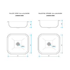 PILETA COCINA 304 E 37 (37X34X15) JOHNSON