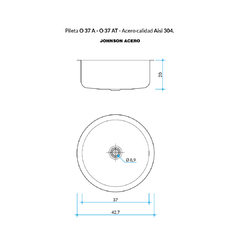 PILETA COCINA 304 O 37 A (37X20) JOHNSON en internet