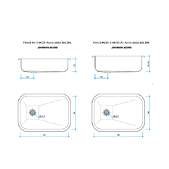 PILETA COCINA 304 E 44 (44X34X15) JOHNSON