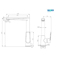 GRIFERIA MONOCOMANDO COCINA ZAFIRO 12/2302 VASSER - comprar online