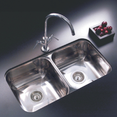 PILETA COCINA DOBLE 304 C 37 (70X37X15) JOHNSON - comprar online